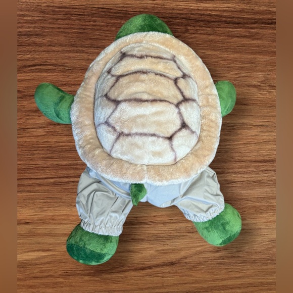 Build-A-Bear Trekkin Turtle with removable shell in Fishing Outfit with fish - Picture 2 of 7